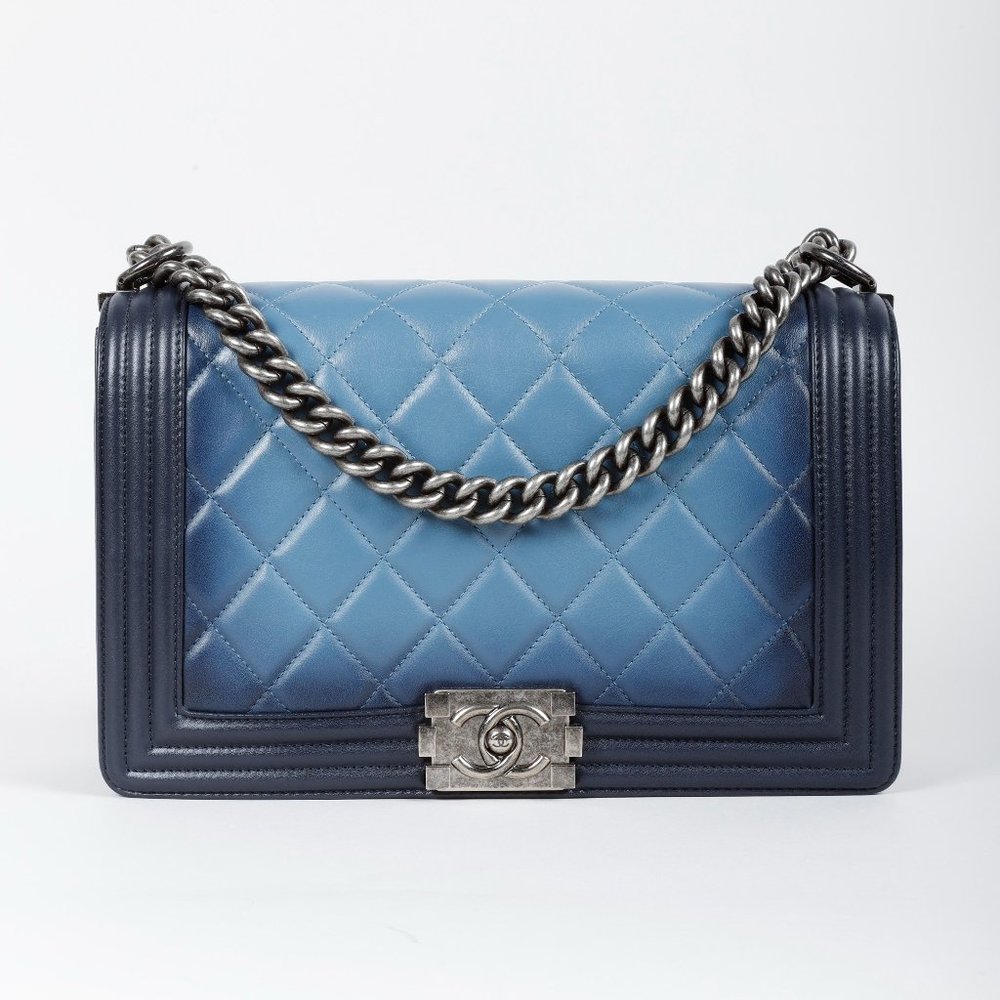 Chanel Ombre Faded Quilted Medium Boy Bag